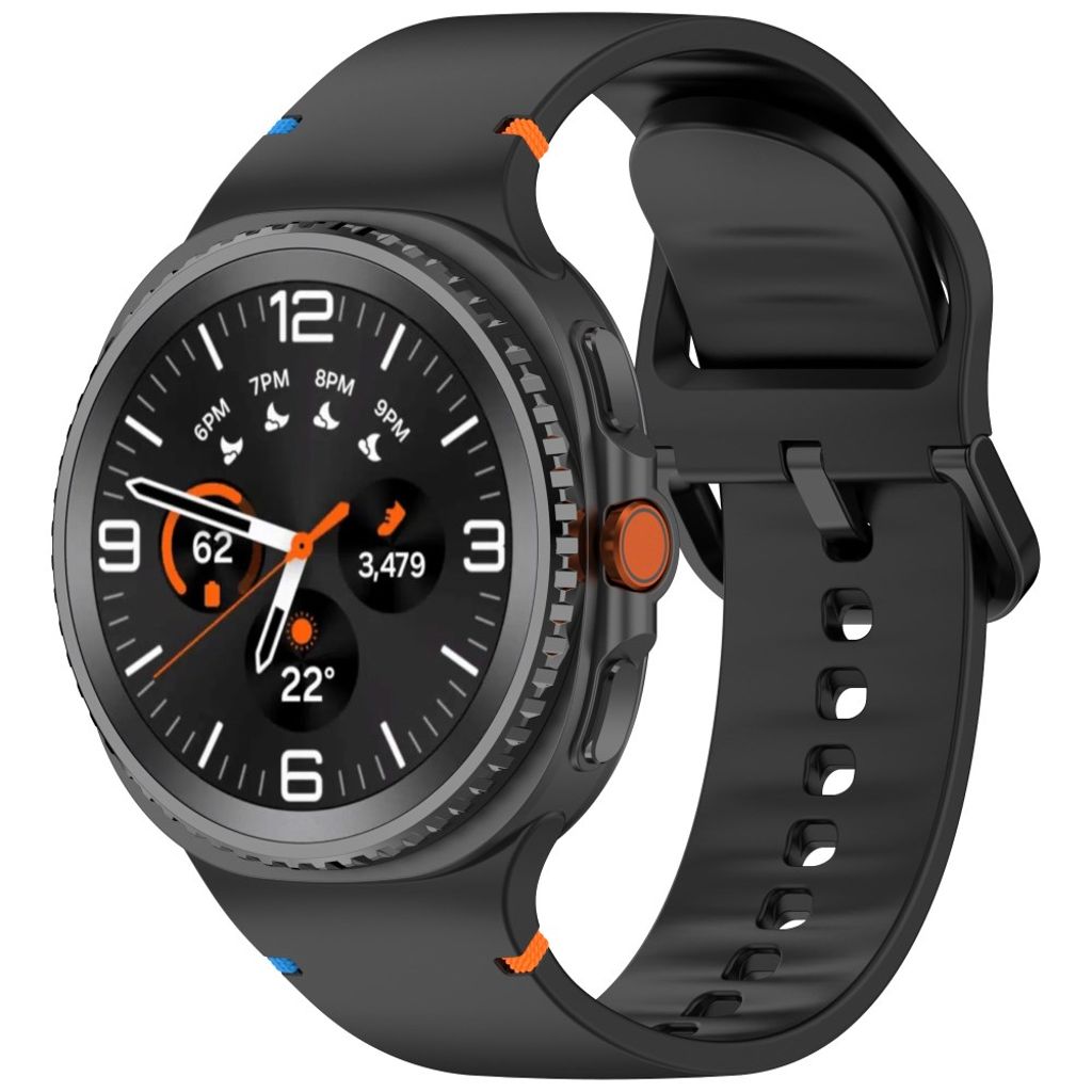 Kellonranneke Samsung Galaxy Watch8 Silikoni Koko L – Musta