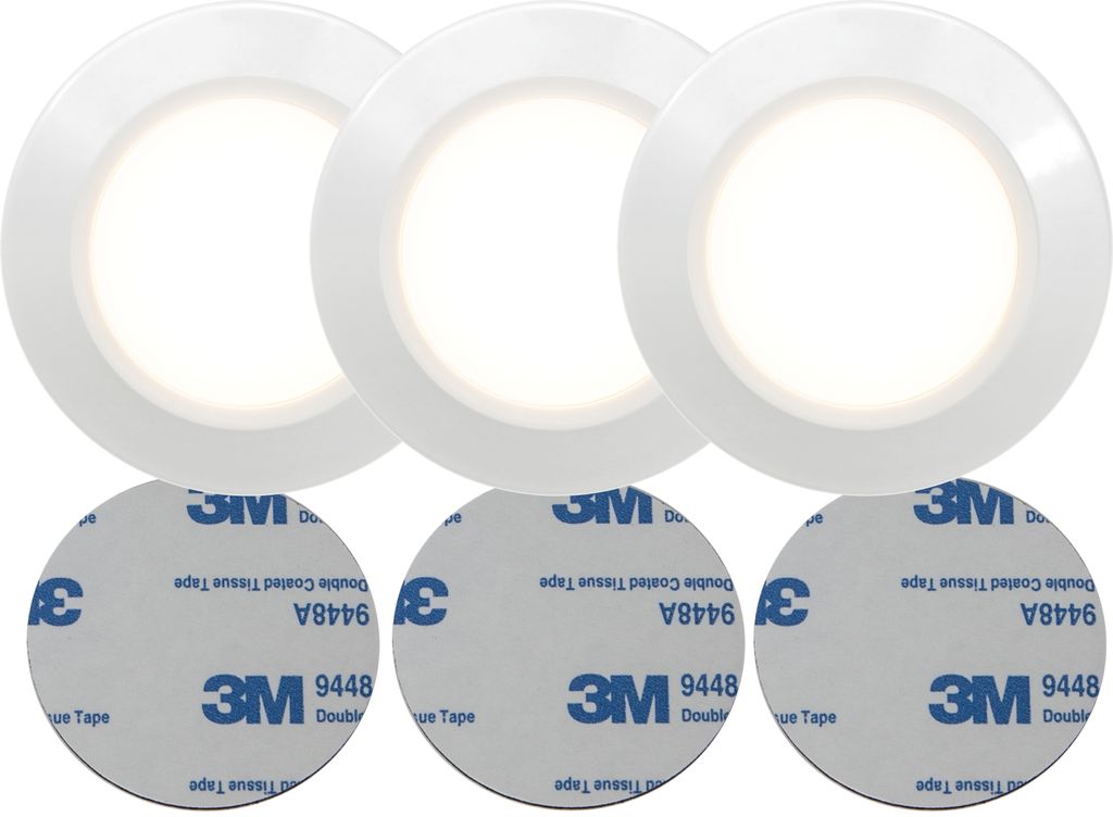 LED-lampa Functional 3-pack 40Lm med självhäftande tejp
