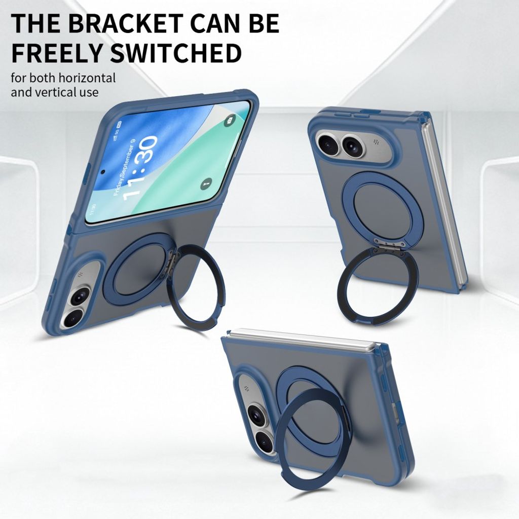 iPhone Duo MagSafe Skal med ringstativ - Blå