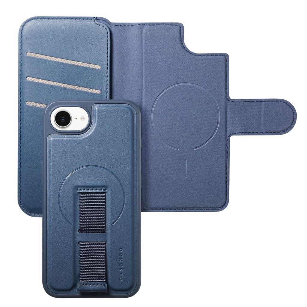 CASENEO iPhone 16e Wallet Cover MagSafe Compatible – Blue
