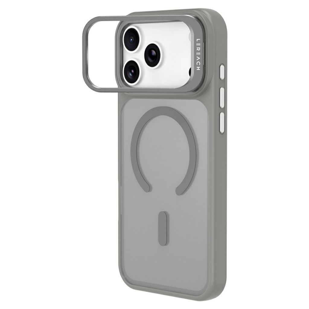 LEREACH iPhone 18 Pro Max/17 Pro Max MagSafe Kuori jalustalla - Harmaa