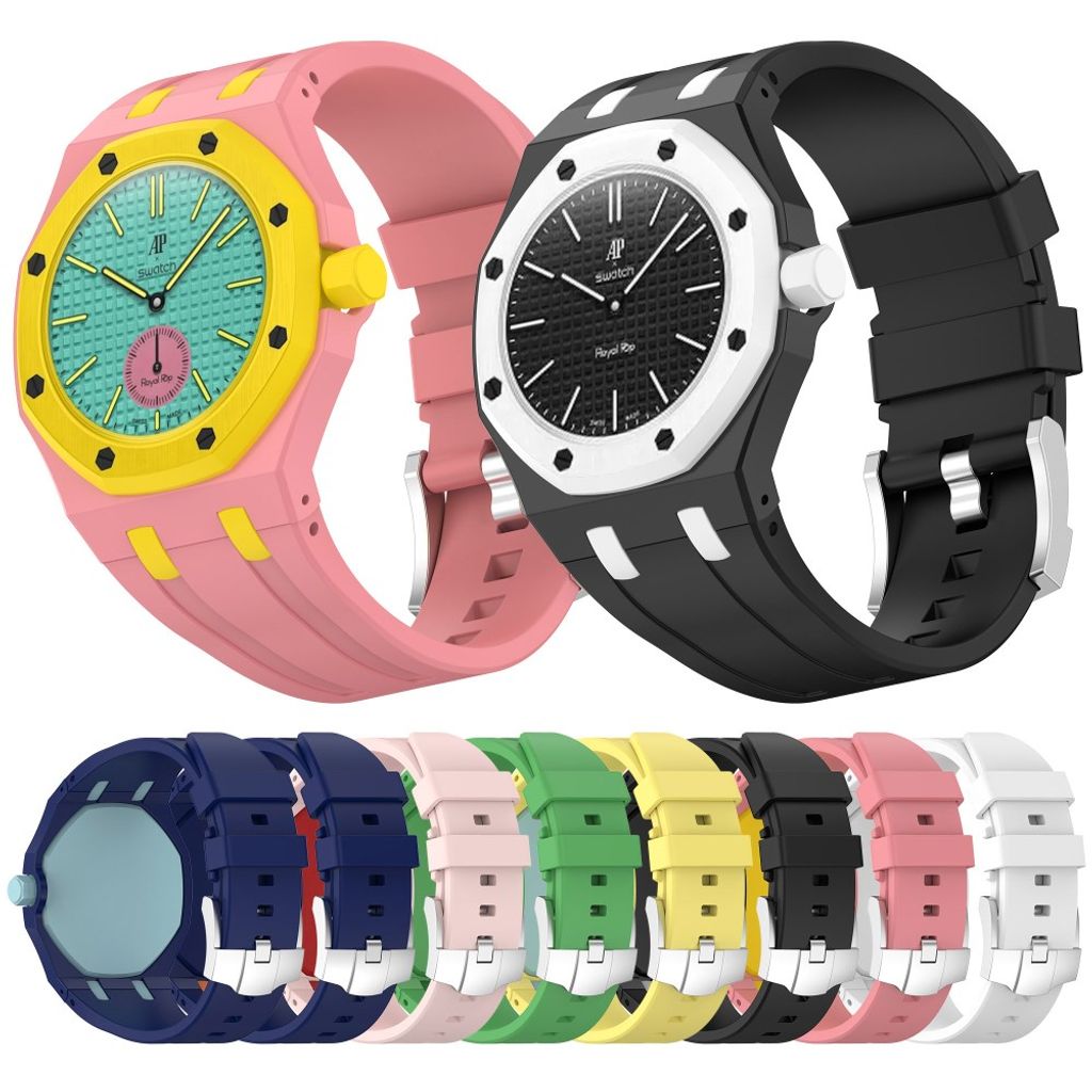Swatch Royal Pop Klockarmband med Silikonskal – Blå