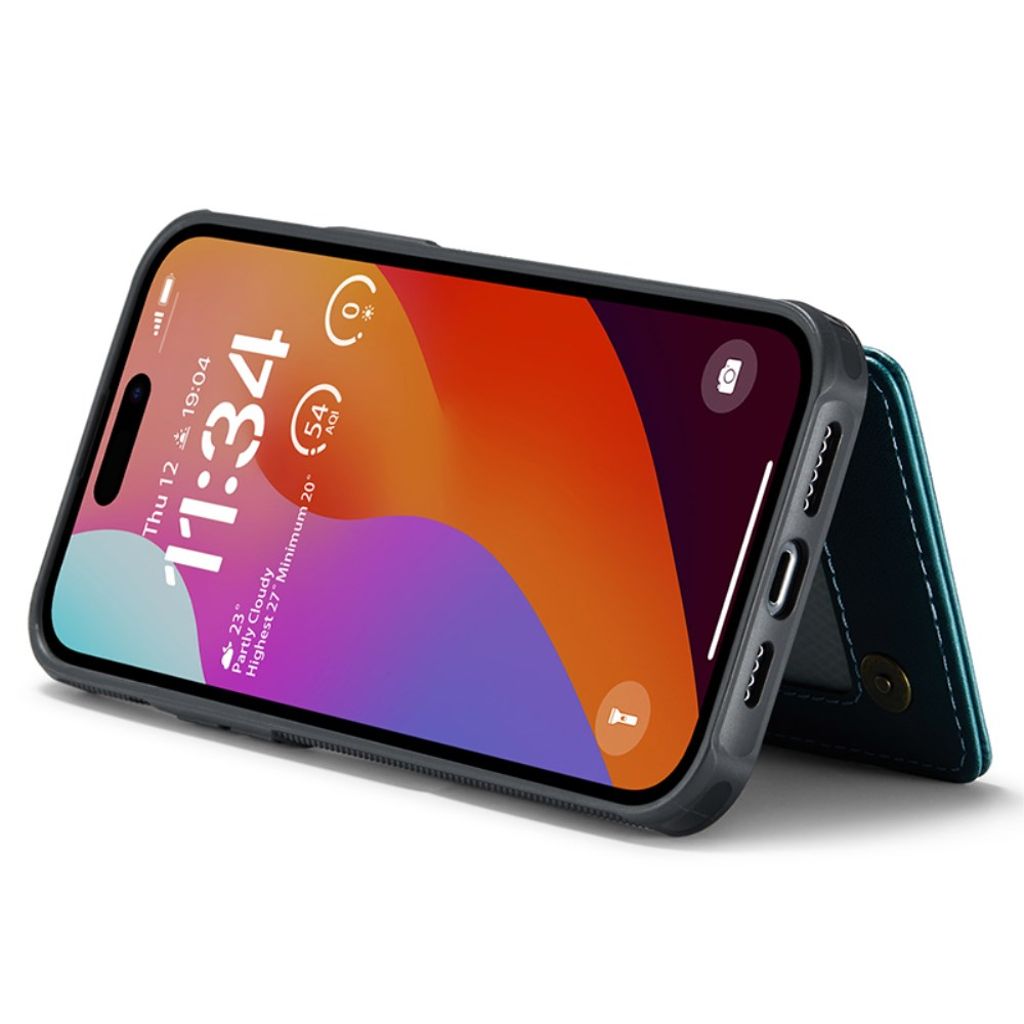 CASEME iPhone 15 Pro C22 Lompakkokuori RFID-estolla - Vihreä