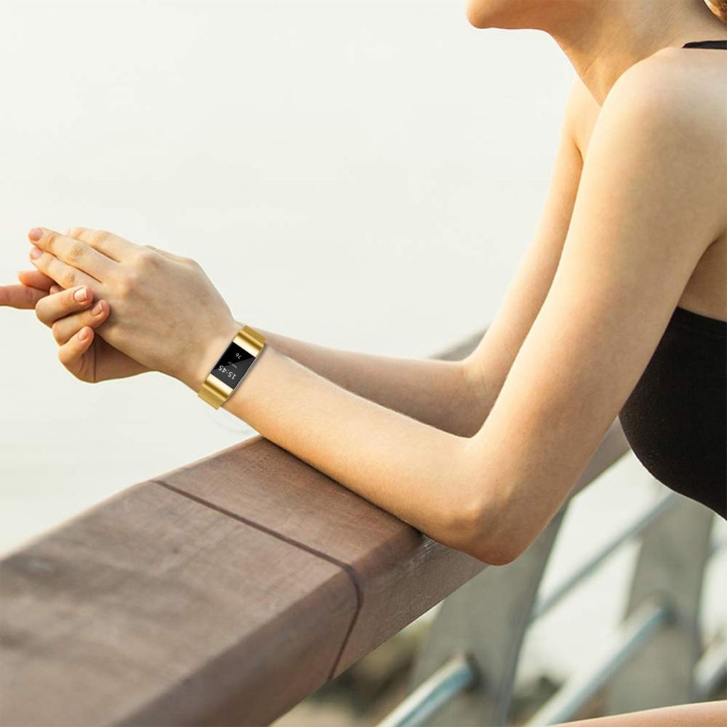 Fitbit Charge 2 Urrem Rustfrit Stål Milanese – Guld
