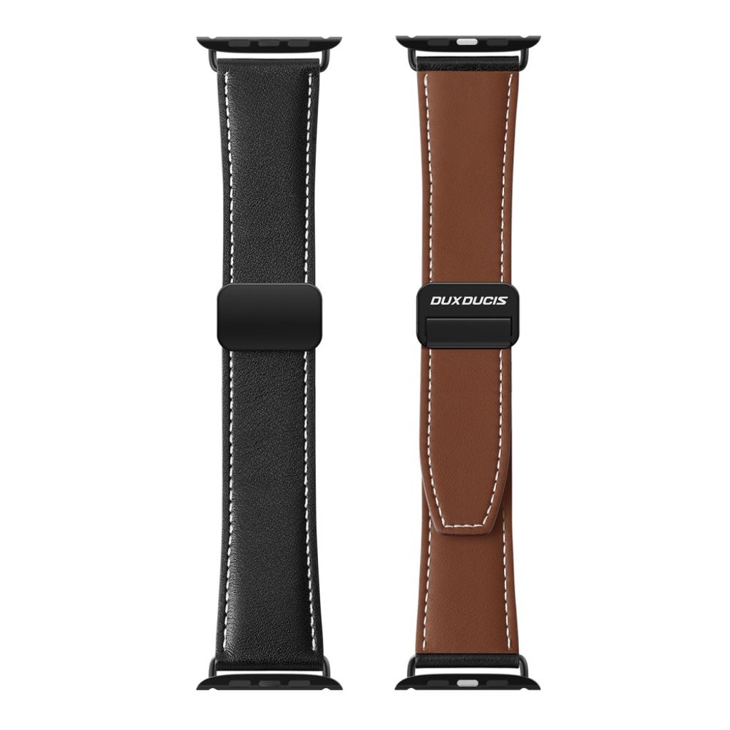 DUX DUCIS YA Series Apple Watch 38/40/41/42mm Urrem i ægte læder - Sort