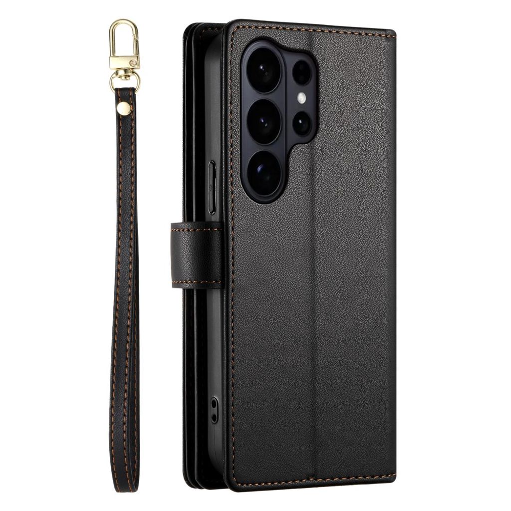 Samsung Galaxy S26 Ultra Plånboksfodral med Avtagbara Remmar – Svart