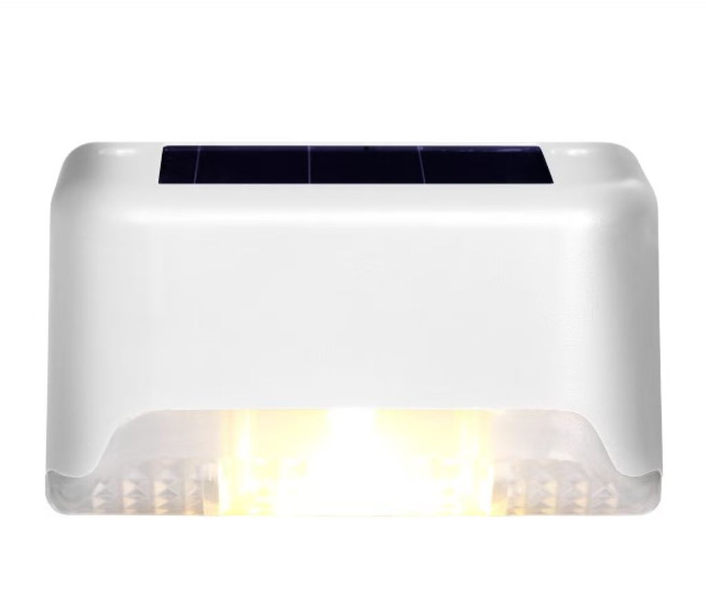 Solcellebelysning for rekkverk, 3-pakning hvit