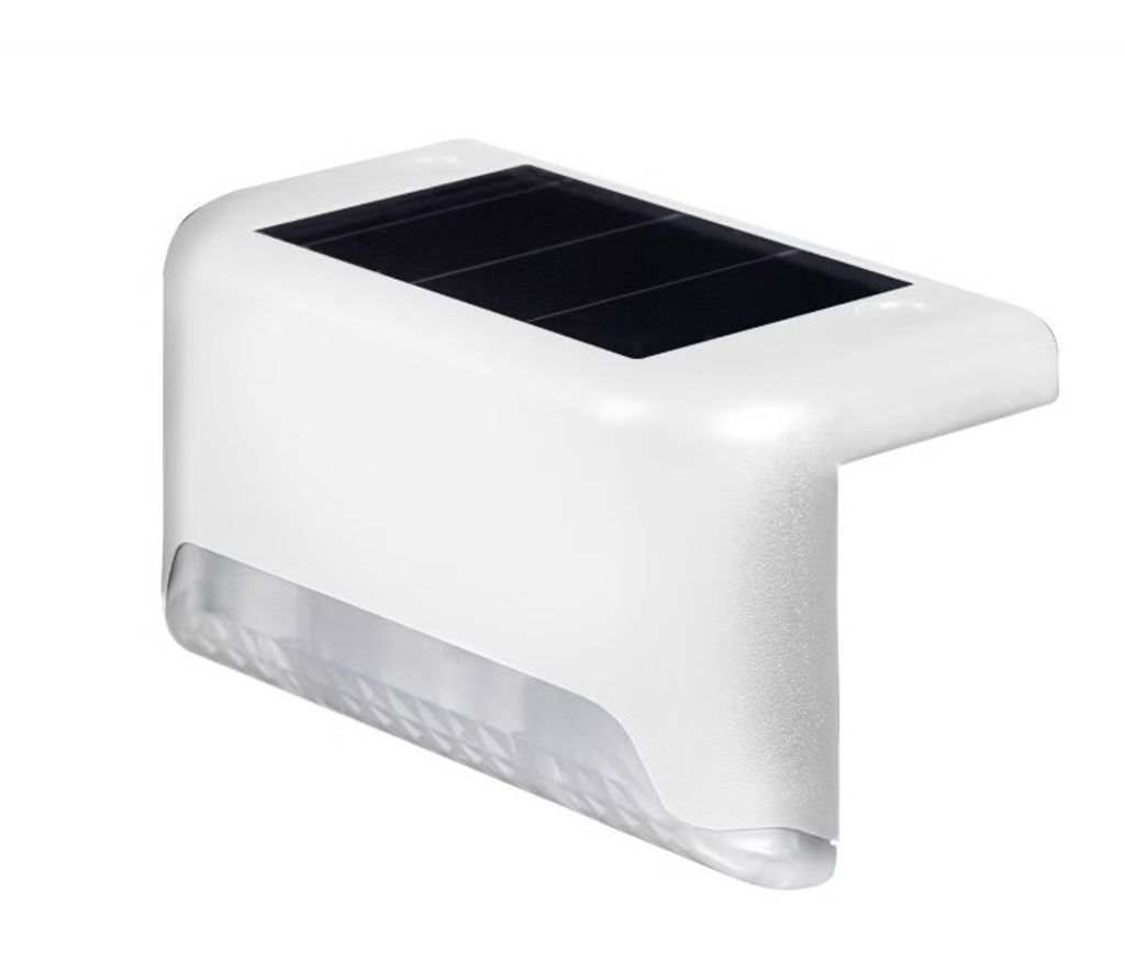 Solcellebelysning for rekkverk, 3-pakning hvit