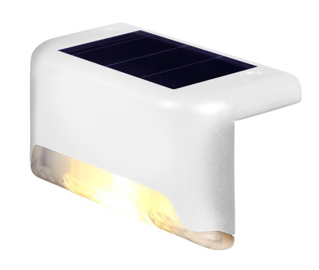 Solcellebelysning for rekkverk, 3-pakning hvit