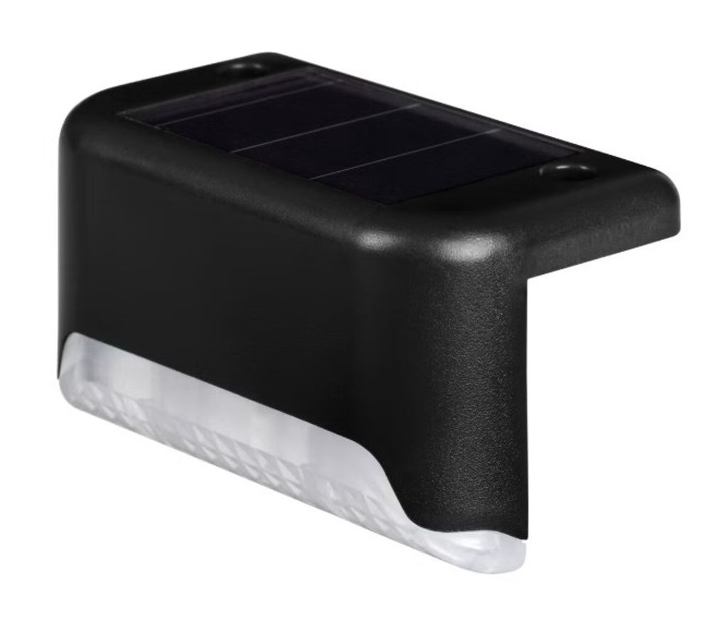 Solcelledrevne rekkverkslys, 3-pakning, svart