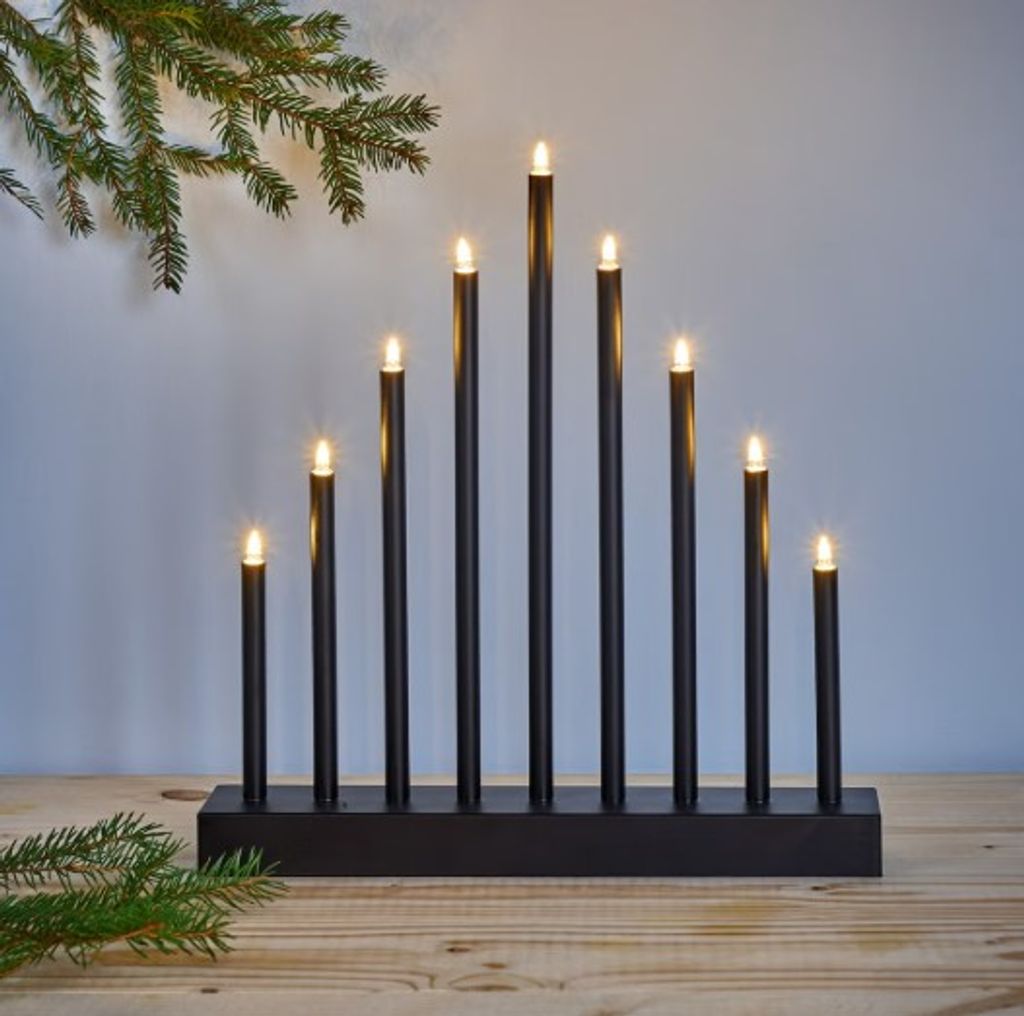Northlight Batteridrevet Adventslysestake 9 LED 28cm