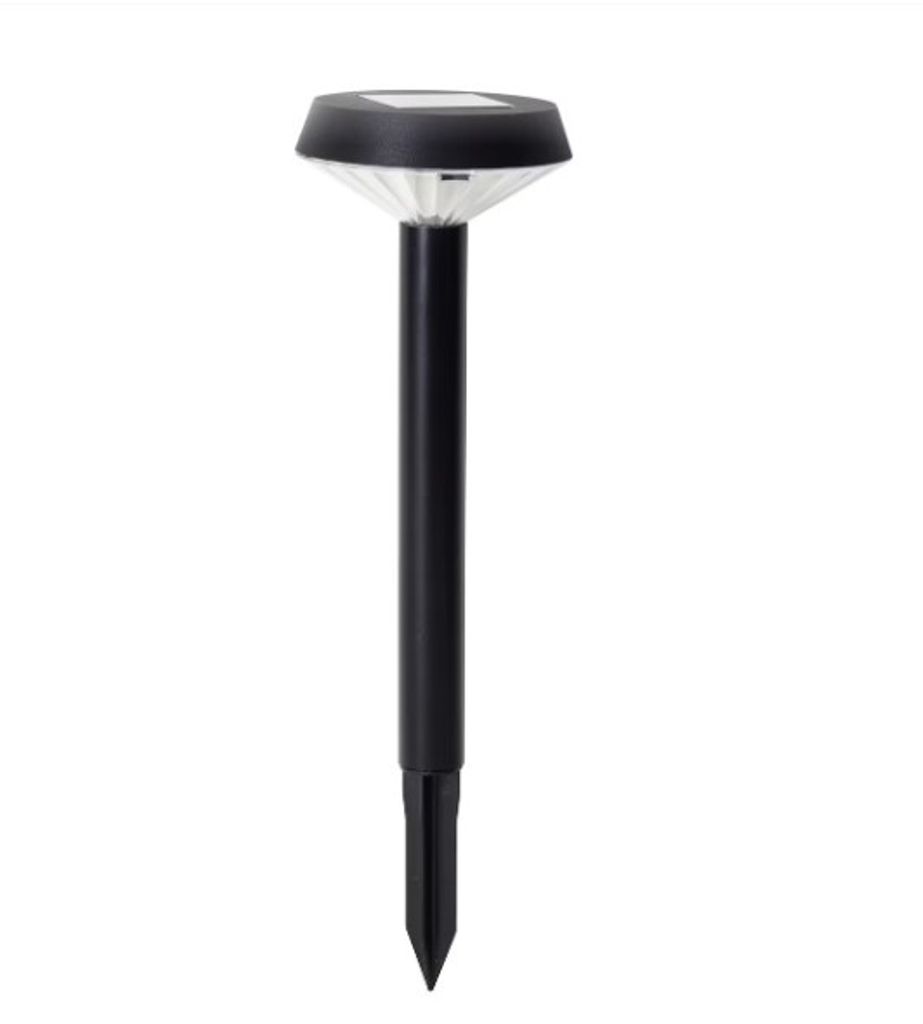 Aurinkokennovalaisimet maapiikillä 30 cm puutarhaan, 3 kpl – musta