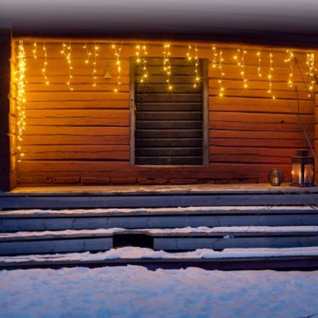 LED Istappsslinga Varmvit 200 LED 5m Utbyggbar