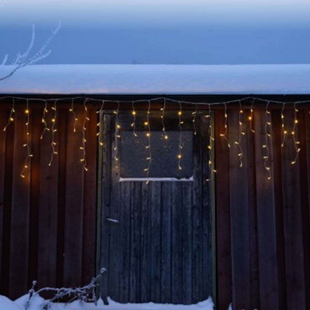 LED Istappsslinga Varmvit 200 LED 5m Utbyggbar