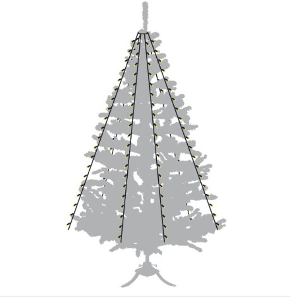LED Kerstboomverlichting Warmwit 120 LED 6x1,9m Buiten/Binnen