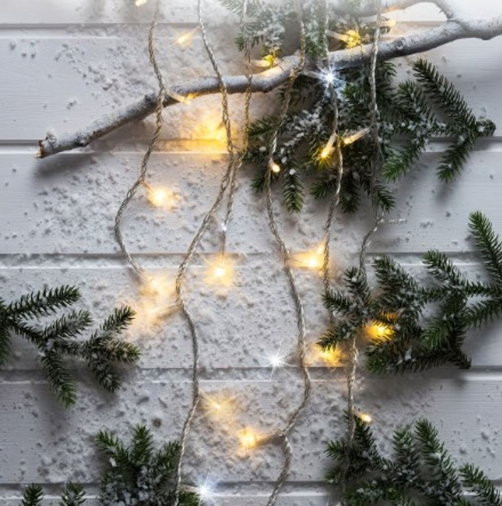 LED IJspegelverlichting Warmwit 200 LED 5m Fonkelend Uitbreidbaar