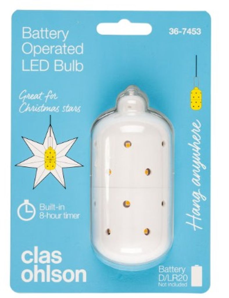 LED Lichtbron voor Adventsster 25lm op Batterijen met Timer
