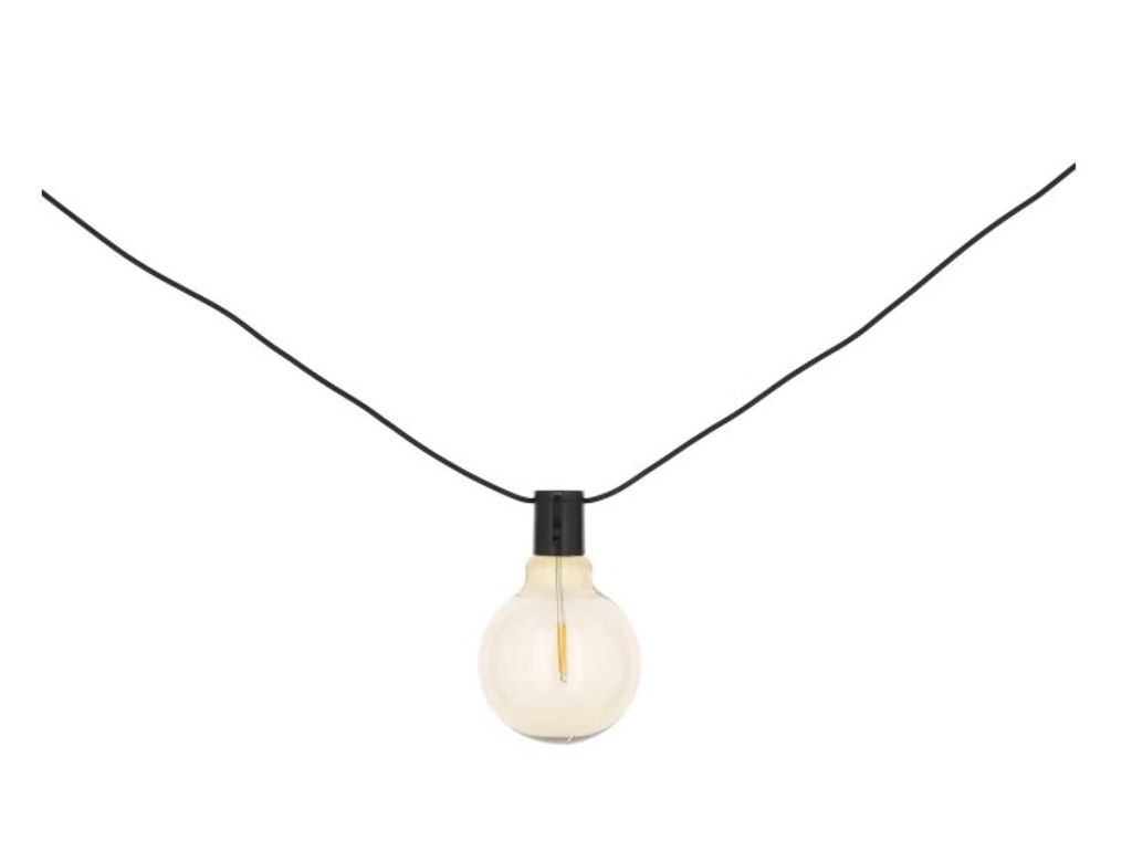 Aurinkokennovalosarja ulkokäyttöön glob – 5,4 m, musta