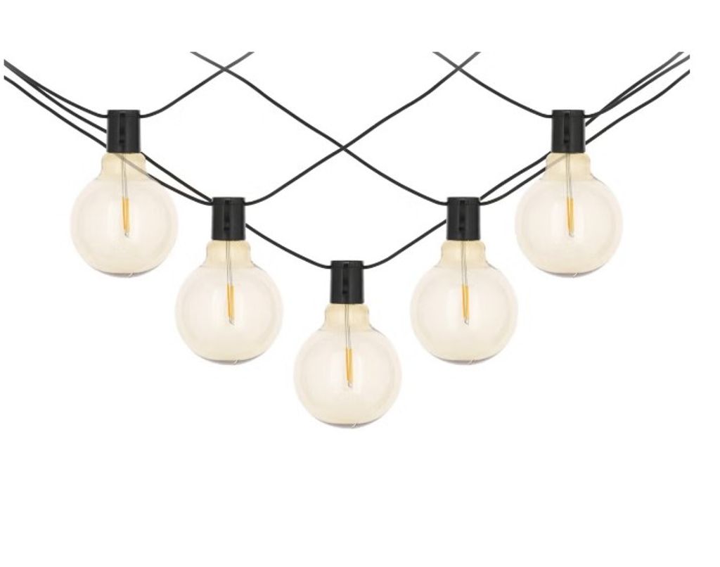 Aurinkokennovalosarja ulkokäyttöön glob – 5,4 m, musta