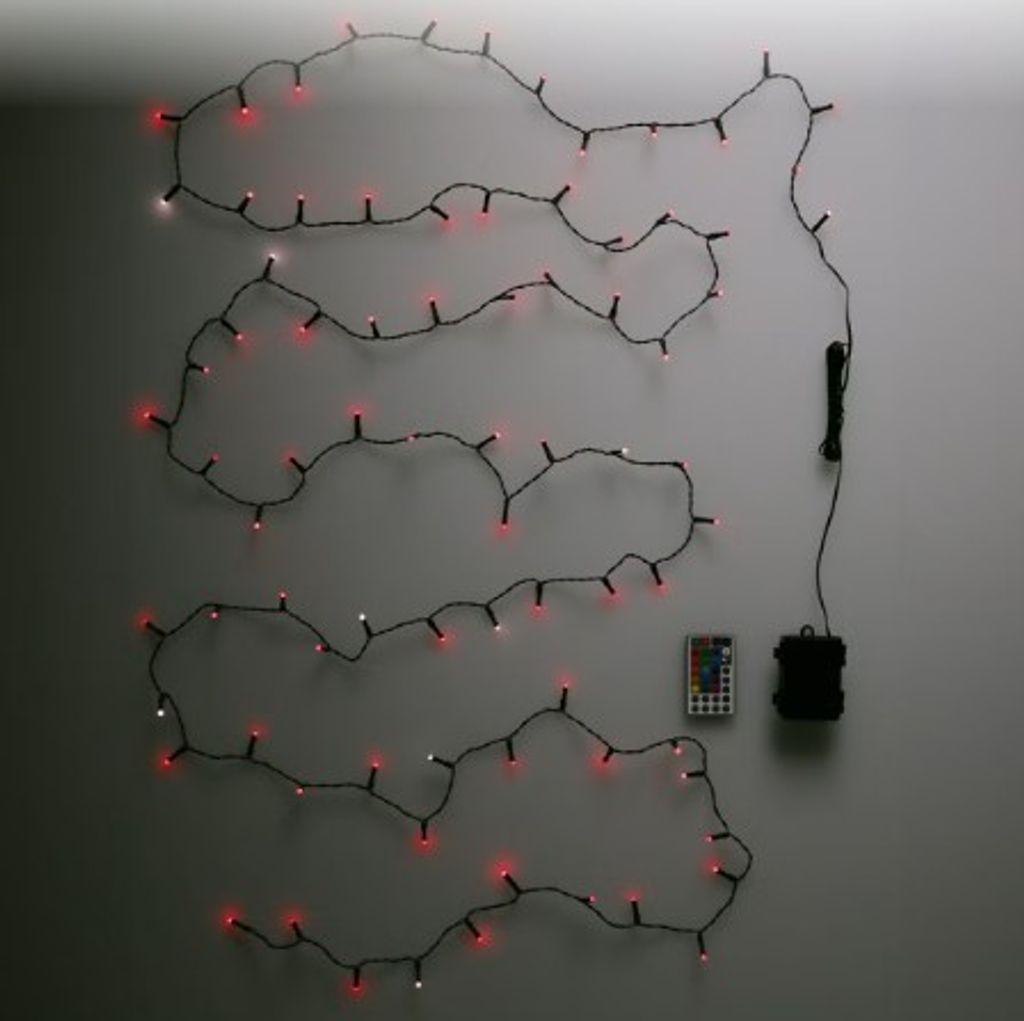 LED Lichtslinger RGB 80 LED 5,5m op Batterijen met Timer