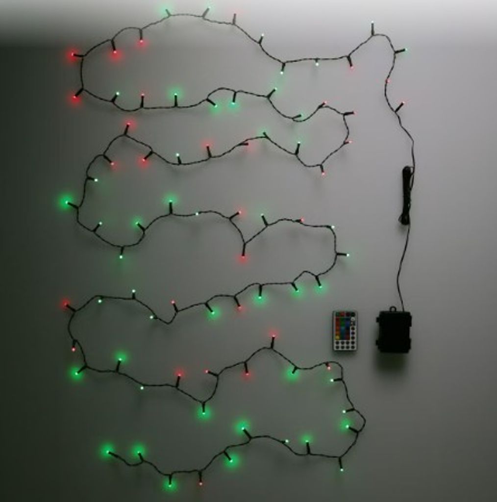 LED Lichtslinger RGB 80 LED 5,5m op Batterijen met Timer