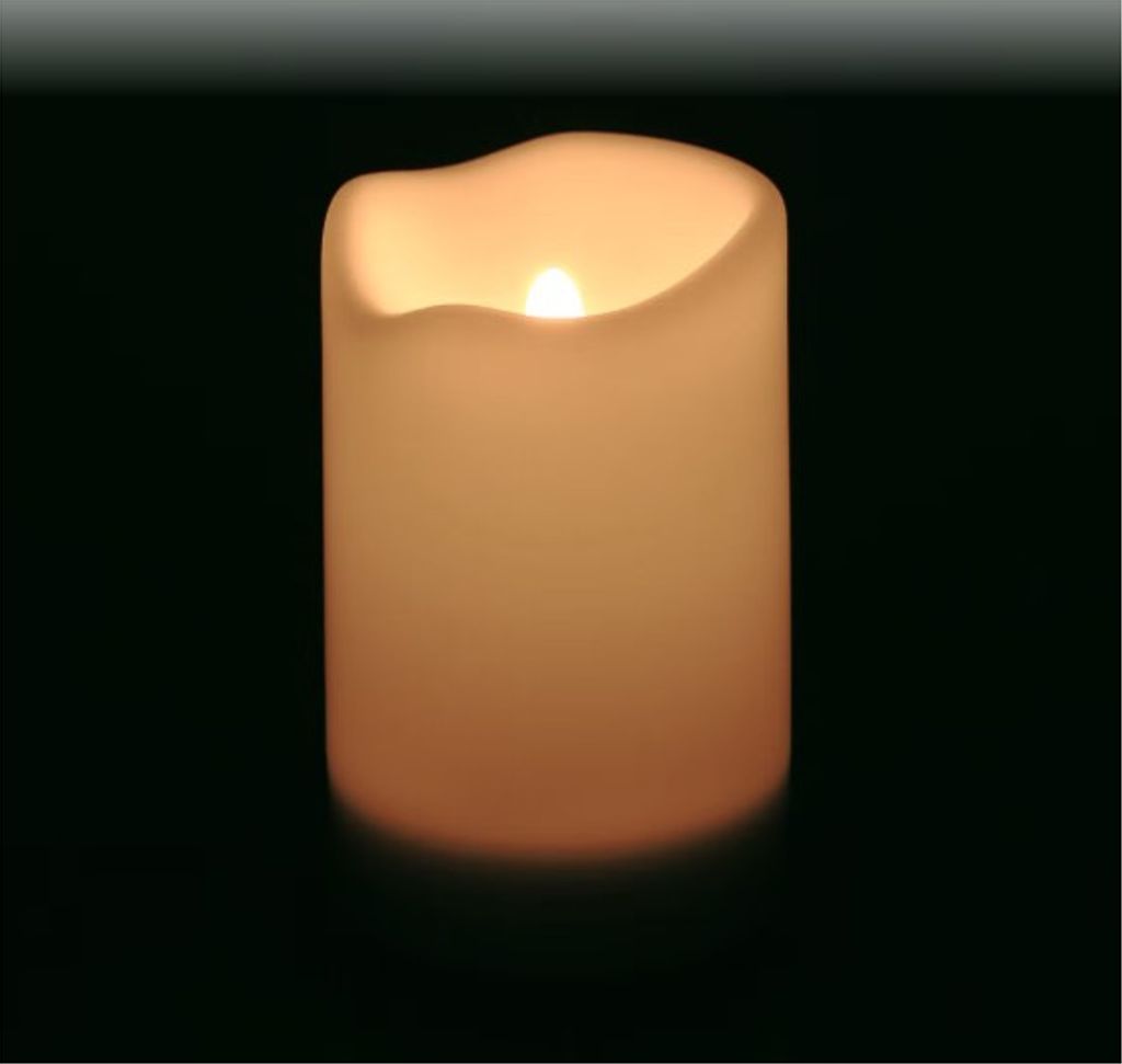 Aurinkokennokäyttöinen LED-pilarikynttilä ulkokäyttöön 12,5 cm