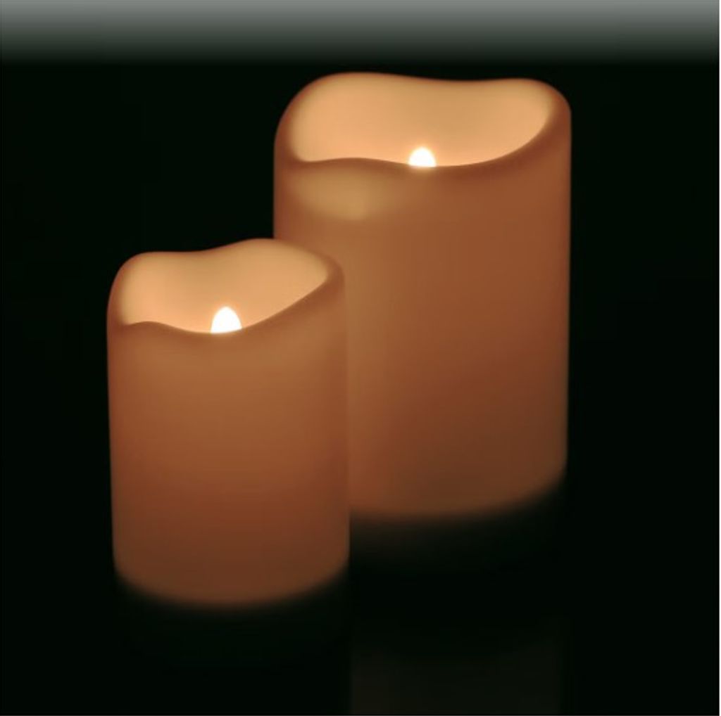 Aurinkokennokäyttöinen LED-pilarikynttilä ulkokäyttöön 12,5 cm