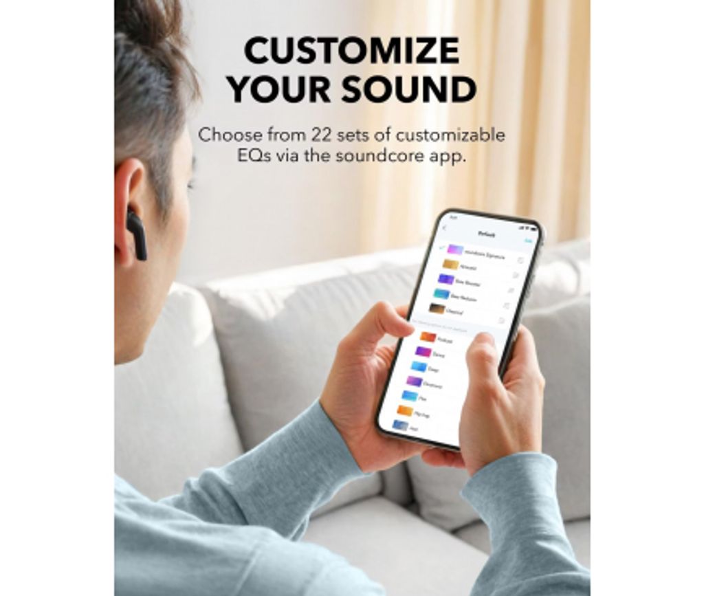 Anker SoundCore K20i trådløse øretelefoner – svarte
