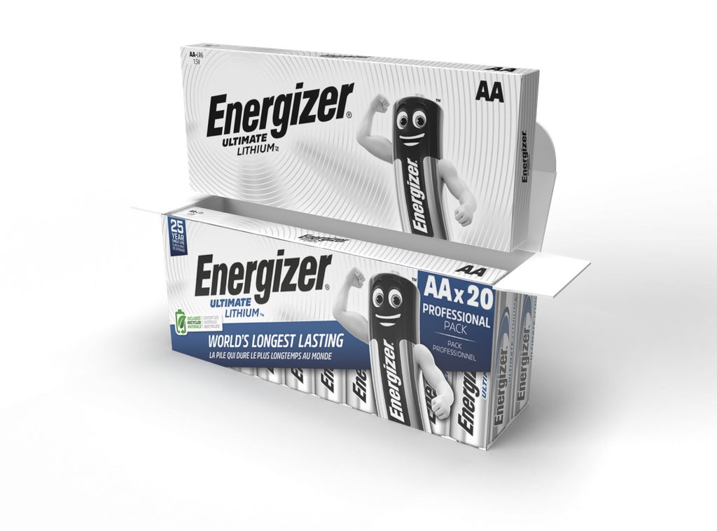 Energizer Lithium AA-batterijen 1,5V – verpakking van 20 stuks