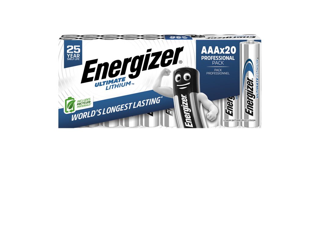 Energizer Lithium AAA-batterijen 1,5V - verpakking van 20 stuks