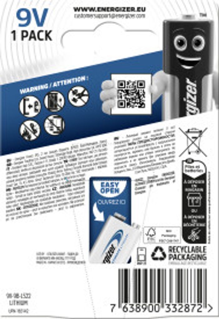 Energizer Ultimate Lithium 9V 522