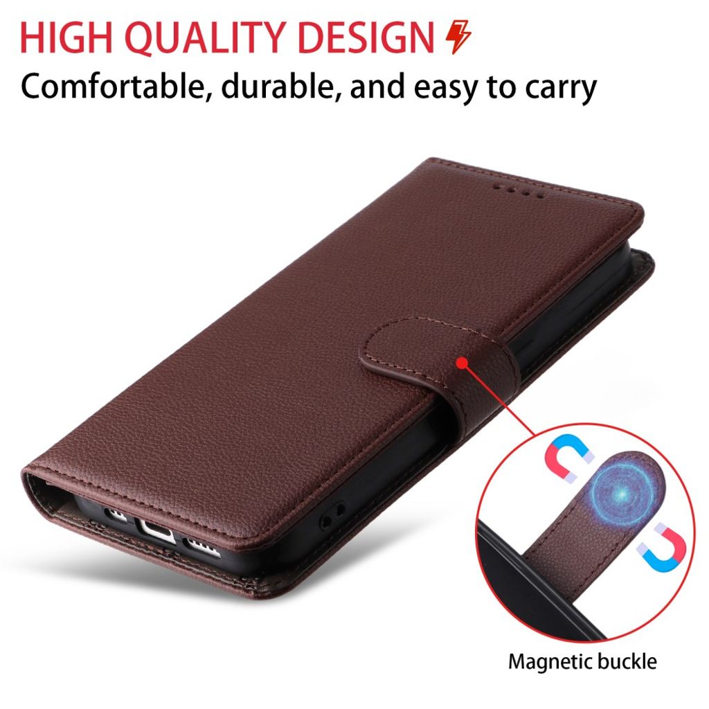 Motorola Moto G86 Power 5G / G86 5G Wallet Cover RFID Blocking – Brown