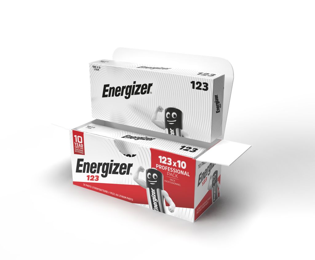 Energizer Lithium Photo CR123A 3V lithiumbatterij - verpakking van 10 stuks