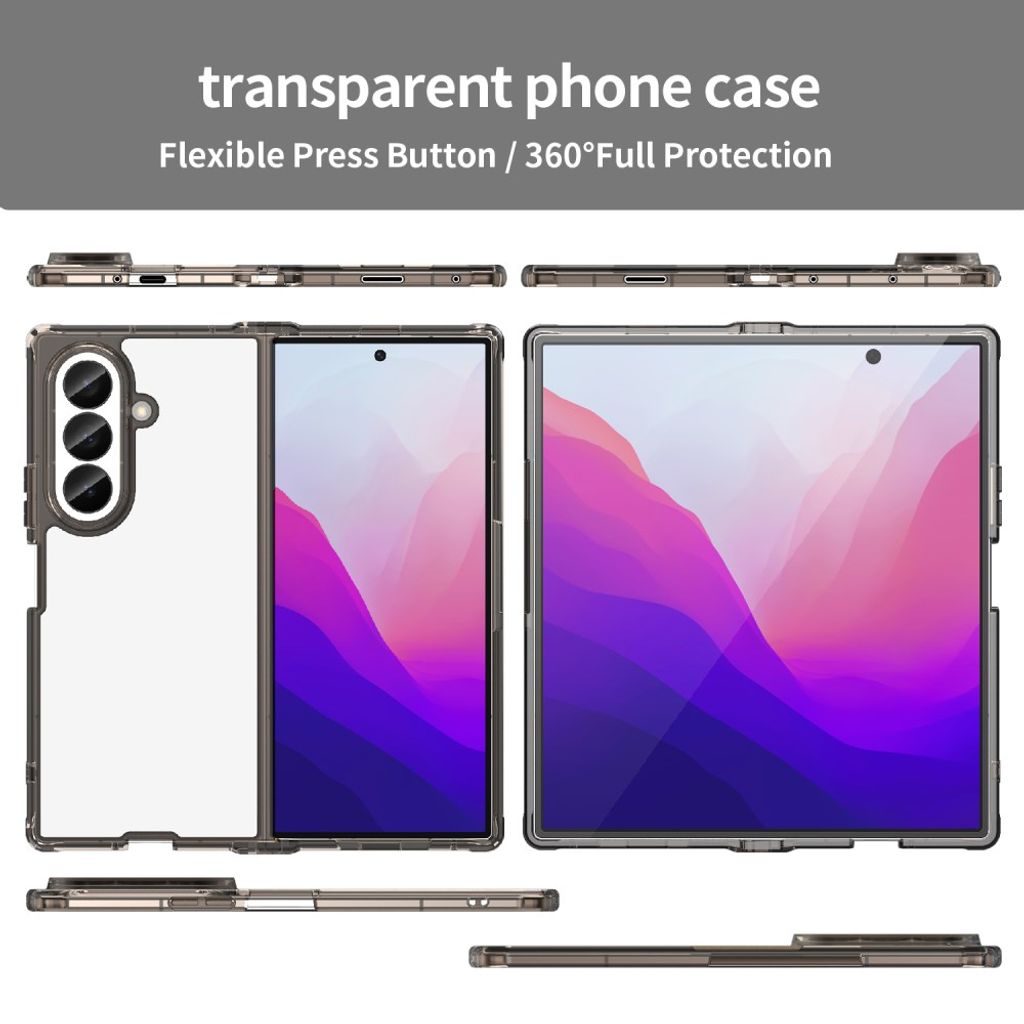 Samsung Galaxy Z Fold8 Ultra Cover med akrylbagside - Sort