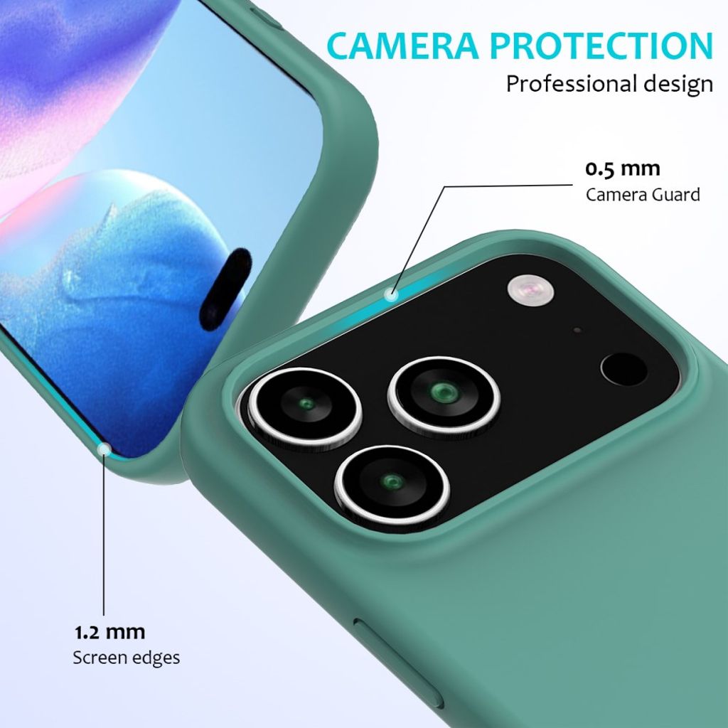 iPhone 17 Pro Max silicone phone case - turquoise