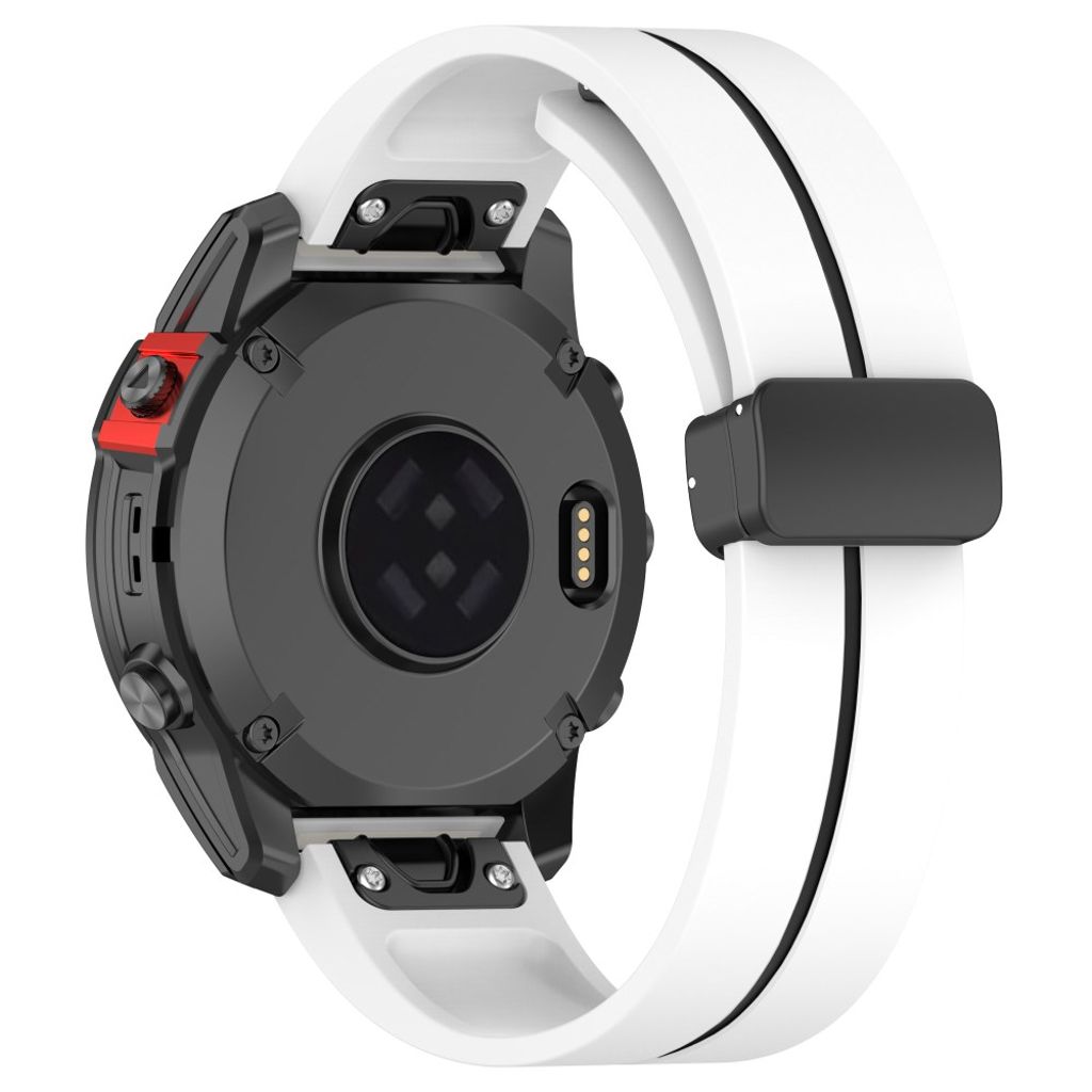 Garmin Fenix 8 51mm Klockarmband i Silikon - Vit, Svart