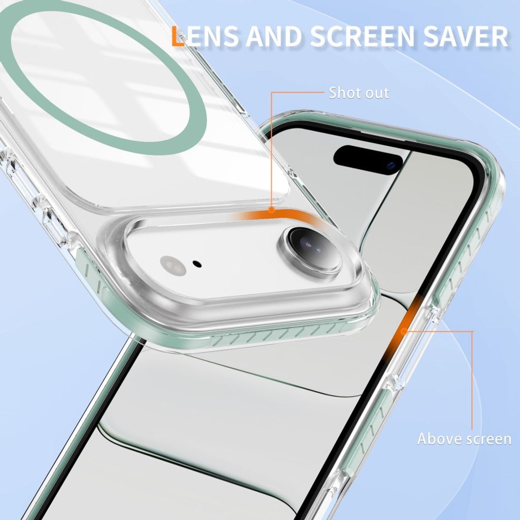 iPhone Air MagSafe kuori akryylitakalla - Mint