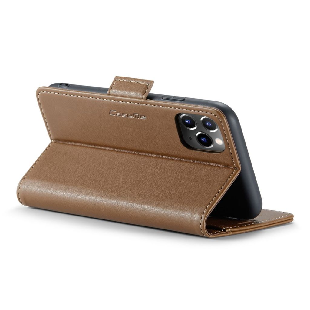 CASEME iPhone 11 Pro Max RFID-blockerande Plånboksfodral – Brun