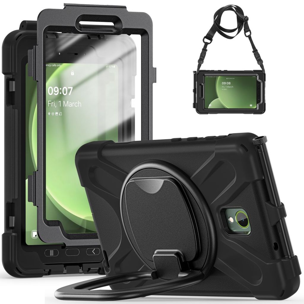 Samsung Galaxy Tab Active5 Case with Shoulder Strap - Black
