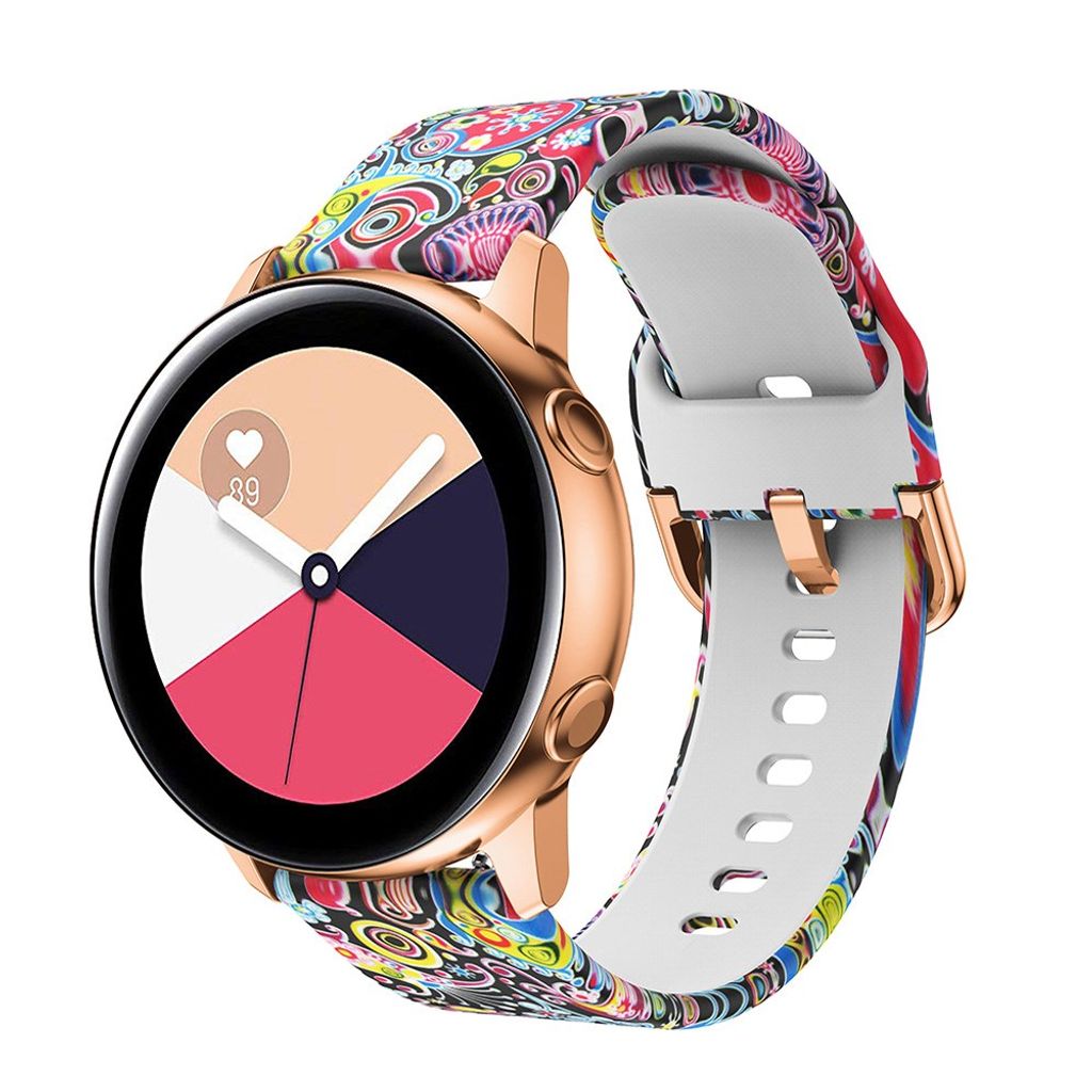 Samsung Galaxy Watch Active/Active2 m.fl. Klockarmband i Silikon – Flerfärgad