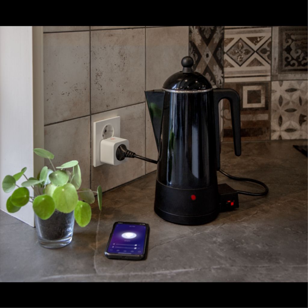 Smart WiFi-stik Energimåling Indendørs 16A - Hvid