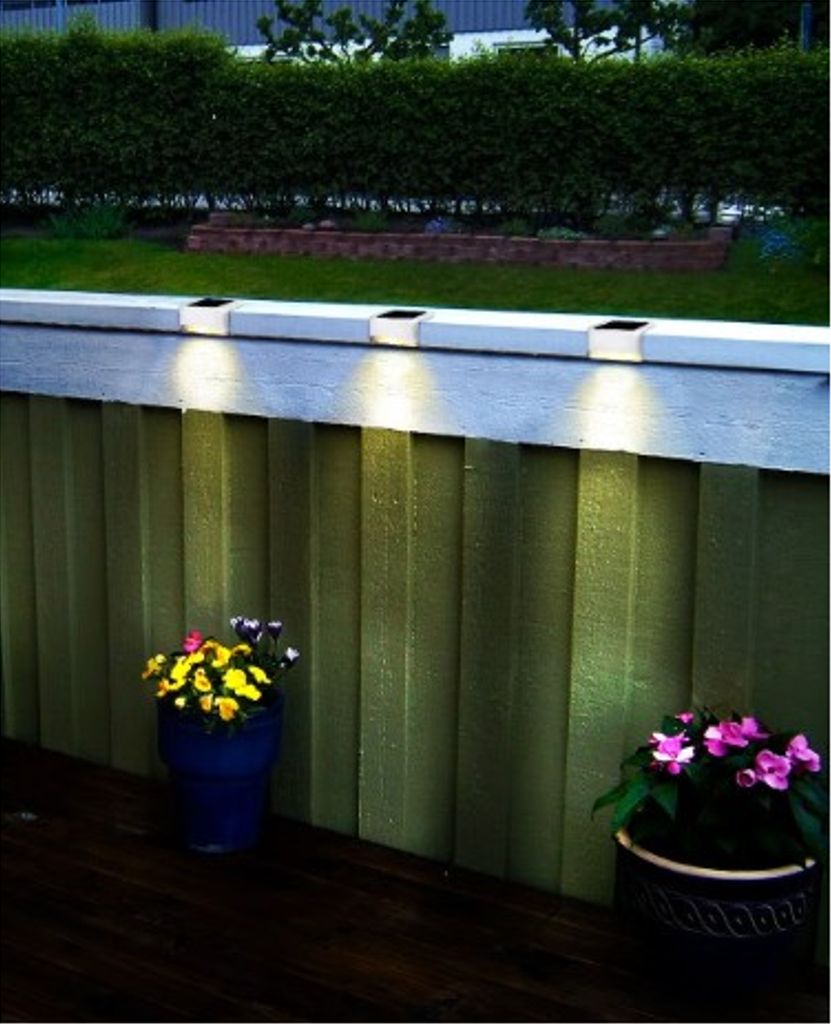 Aurinkokennovalaisimet kaiteeseen, 3 kpl, harmaa