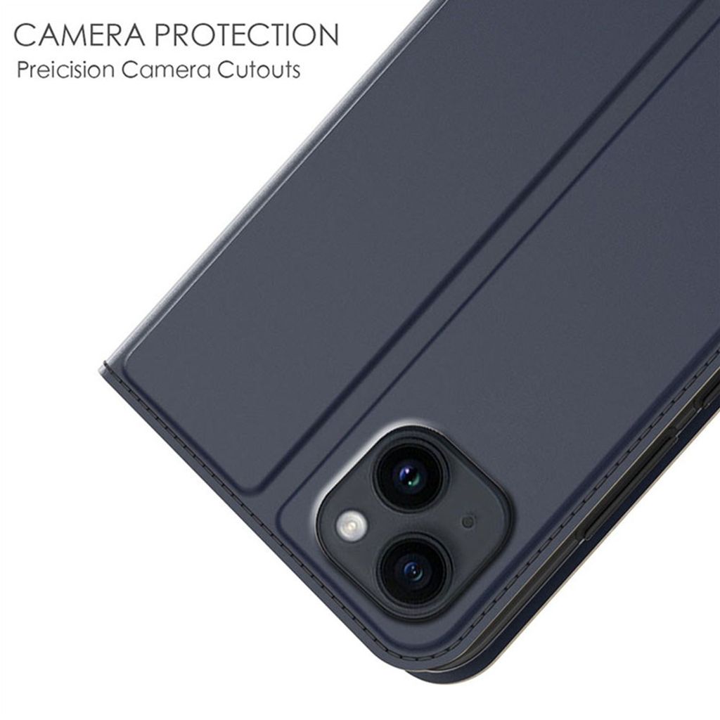 iPhone 13 Lompakkokotelo PU-Nahka Jalusta Magneettisuljin – Sininen