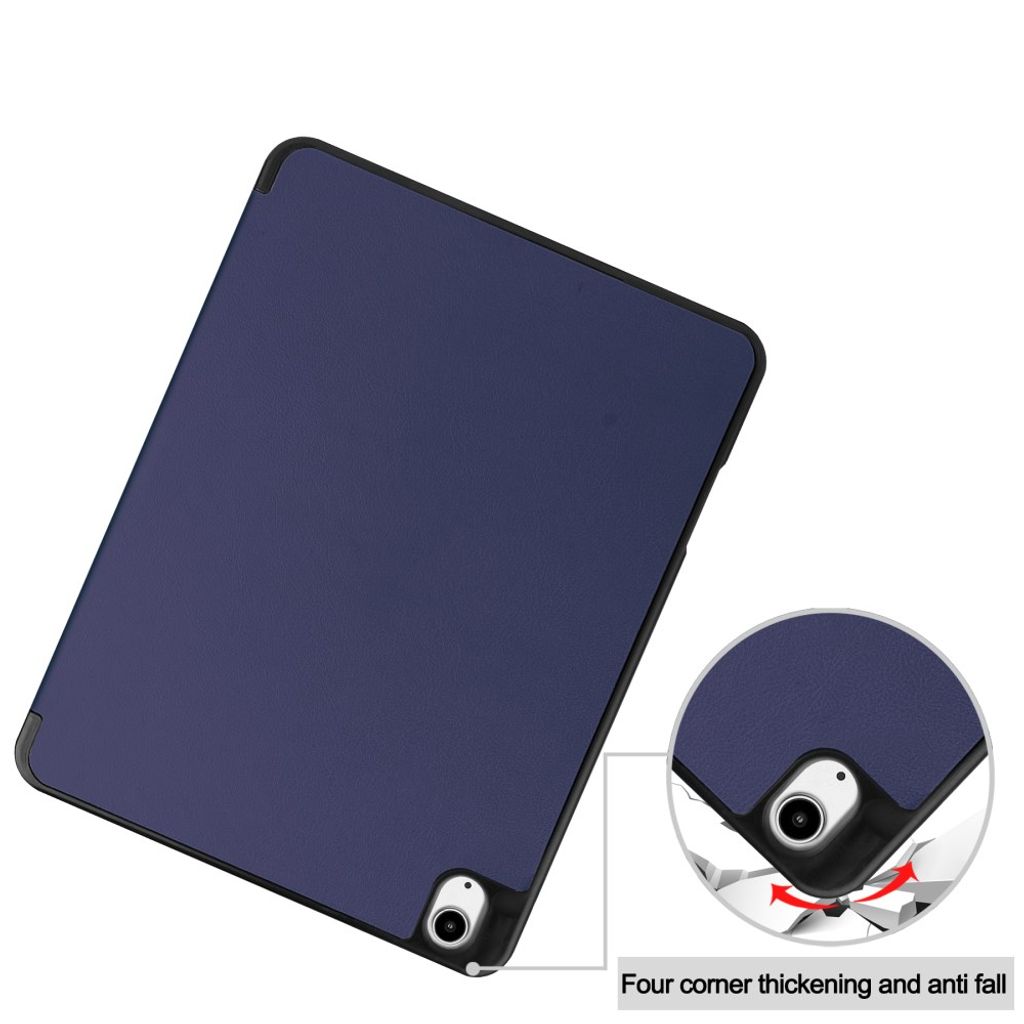 iPad Air 13" 2026/2025/2026 Tri-fold flip cover med holder til styluspen - Blå