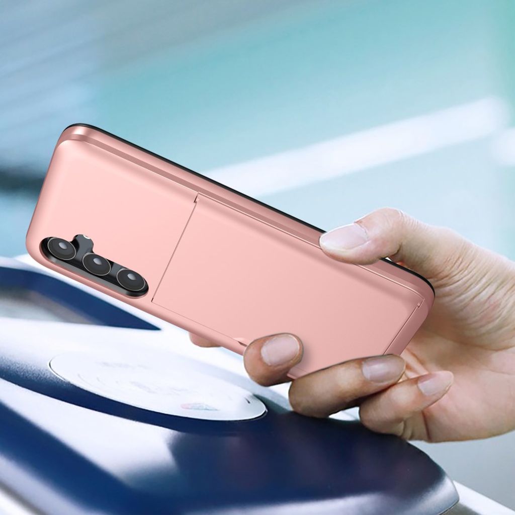 Samsung Galaxy A55 5G cover med slide kortholder - Sort