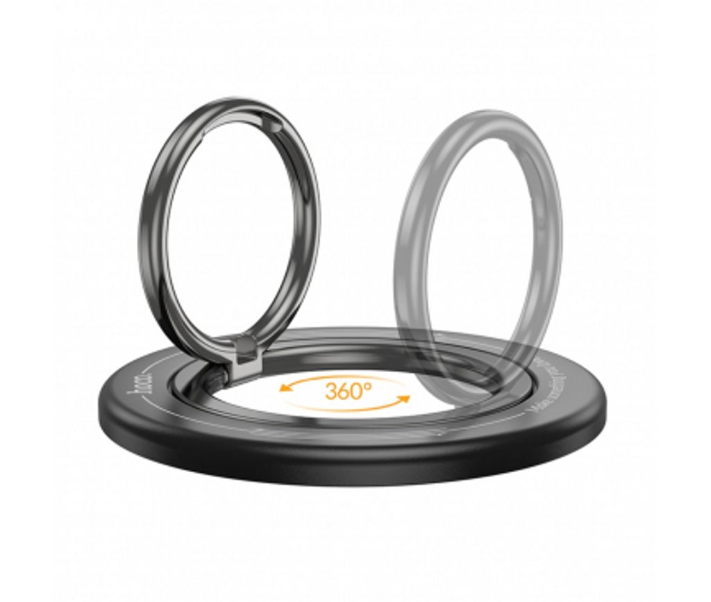 Hoco GH3 magnetisk ringholder universal 360° roterbar – svart