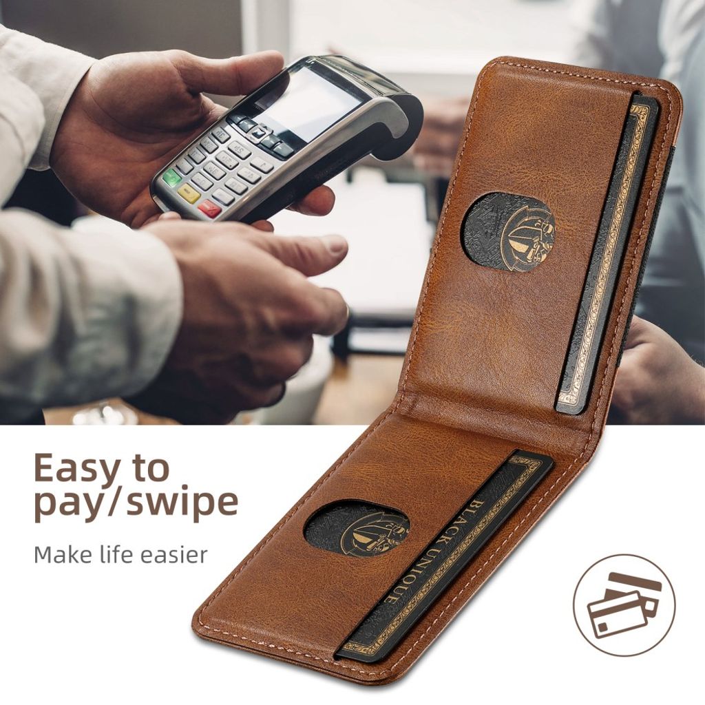 SUTENI iPhone 13 Pro Lompakkokuori MagSafe & Kortin Haltija – Ruskea