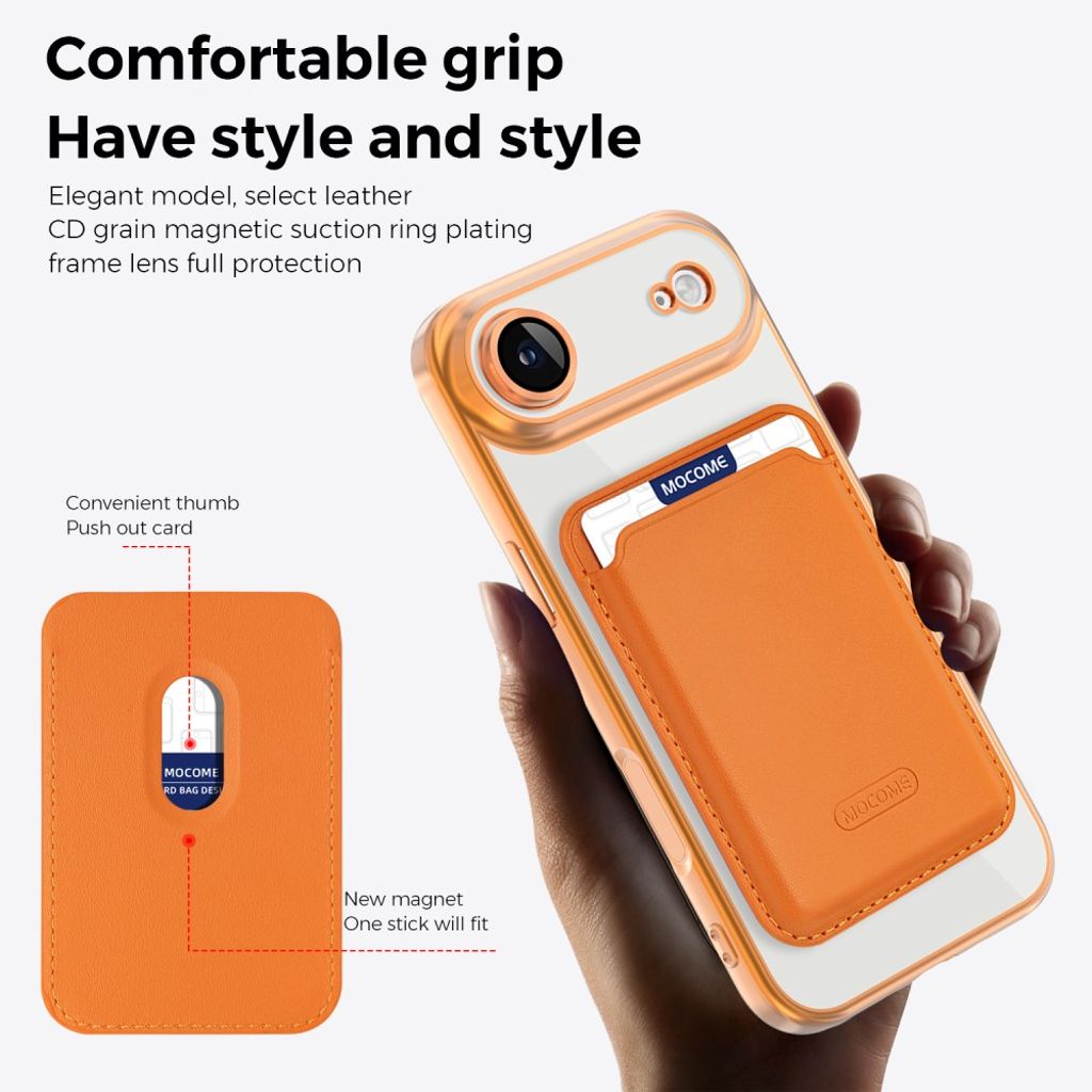 iPhone Air MagSafe-kuori irrotettavalla kortin haltijalla - Oranssi