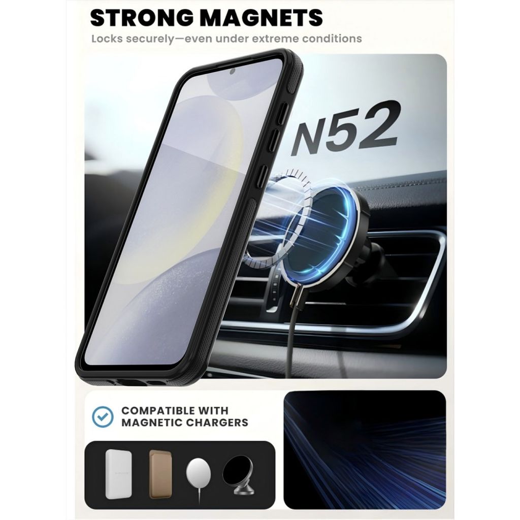 Samsung Galaxy S26 FE deksel med magnetisk ring - svart