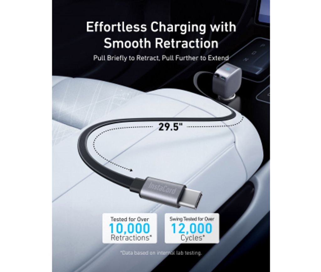 Anker Nano billader 75W USB-C med USB-C-kabel – grå
